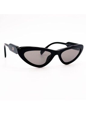 New Miu Miu MUB11SU 16K80Q Black Cat Eye Sunglasses MU B11SU